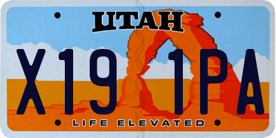 UT license plate X191PA