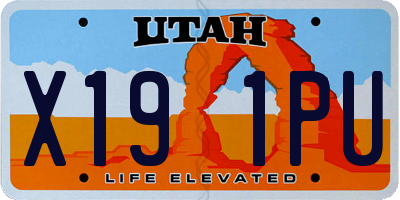 UT license plate X191PU