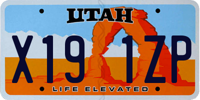 UT license plate X191ZP