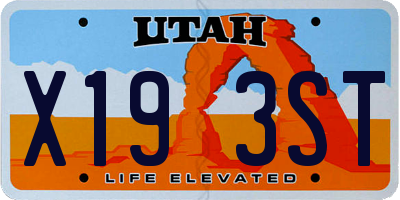 UT license plate X193ST