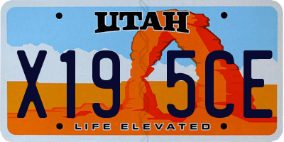 UT license plate X195CE