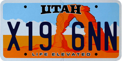 UT license plate X196NN
