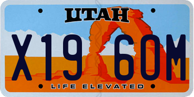 UT license plate X196OM