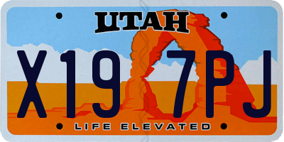 UT license plate X197PJ