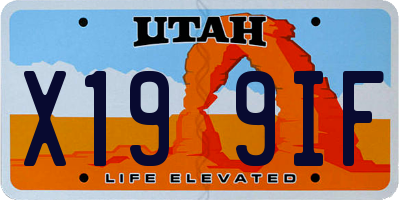UT license plate X199IF