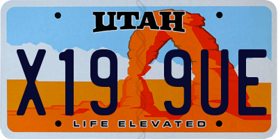 UT license plate X199UE