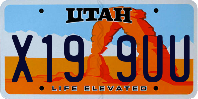UT license plate X199UU