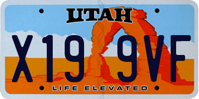 UT license plate X199VF