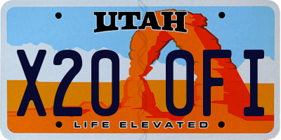 UT license plate X200FI