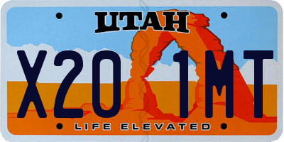 UT license plate X201MT