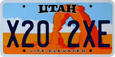 UT license plate X202XE