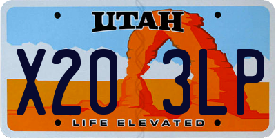 UT license plate X203LP