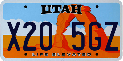 UT license plate X205GZ