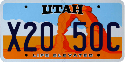 UT license plate X205OC