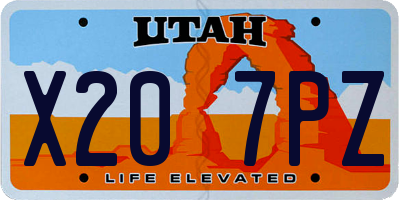 UT license plate X207PZ