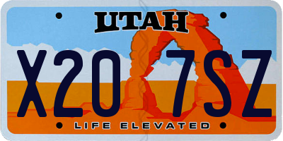 UT license plate X207SZ