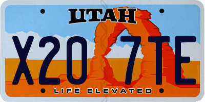 UT license plate X207TE