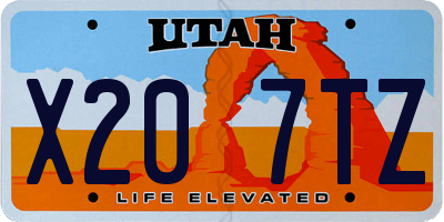 UT license plate X207TZ