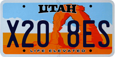 UT license plate X208ES