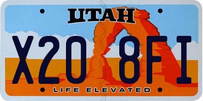 UT license plate X208FI