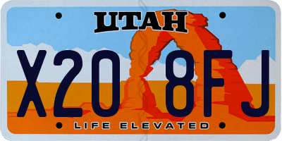 UT license plate X208FJ