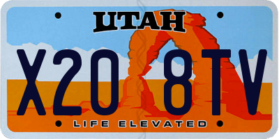UT license plate X208TV