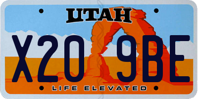 UT license plate X209BE