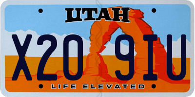 UT license plate X209IU