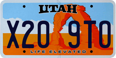 UT license plate X209TO