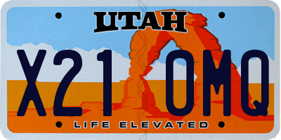 UT license plate X210MQ
