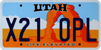 UT license plate X210PL
