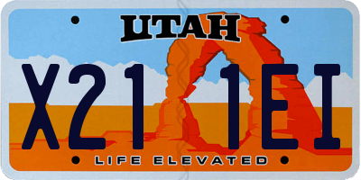 UT license plate X211EI