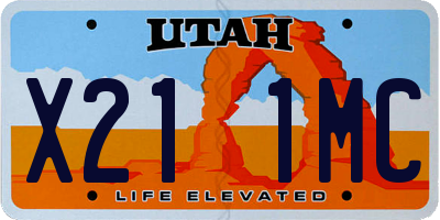 UT license plate X211MC