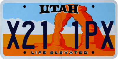 UT license plate X211PX