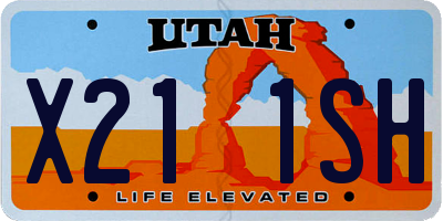 UT license plate X211SH