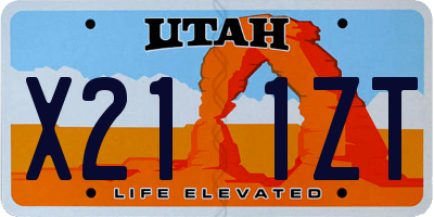 UT license plate X211ZT