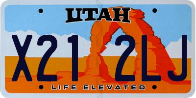UT license plate X212LJ