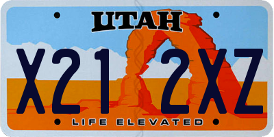 UT license plate X212XZ