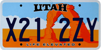 UT license plate X212ZY