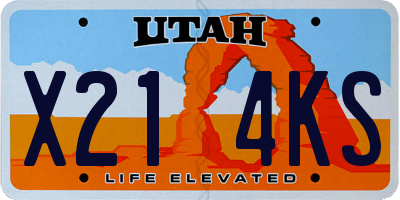 UT license plate X214KS