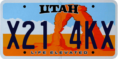 UT license plate X214KX