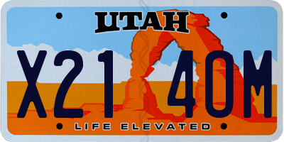 UT license plate X214OM