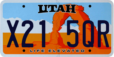 UT license plate X215QR