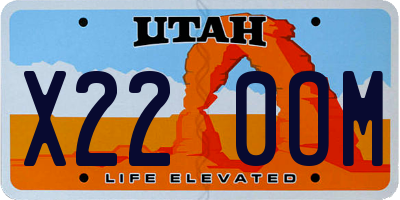 UT license plate X220OM