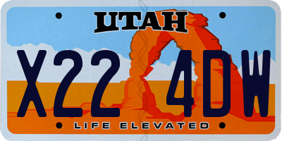 UT license plate X224DW
