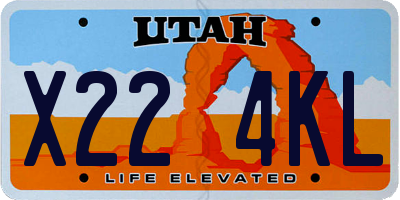 UT license plate X224KL