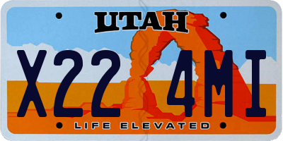 UT license plate X224MI
