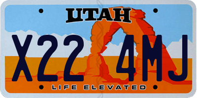 UT license plate X224MJ