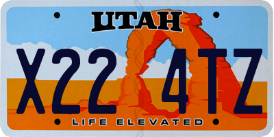 UT license plate X224TZ