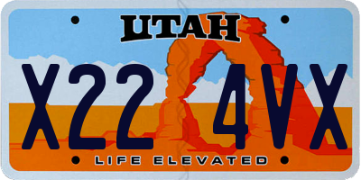 UT license plate X224VX